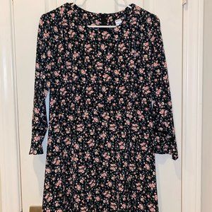 H&M Black Floral Dress